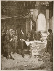 Charles II Visiting Wren During the Building of St. Paul
